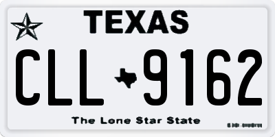 TX license plate CLL9162