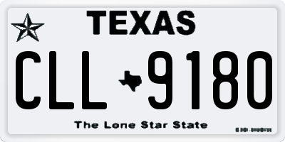 TX license plate CLL9180