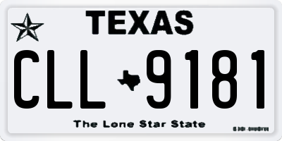 TX license plate CLL9181