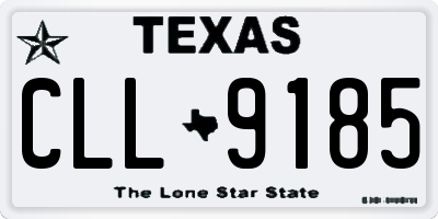 TX license plate CLL9185