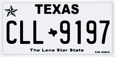 TX license plate CLL9197