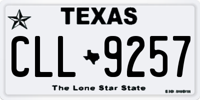 TX license plate CLL9257