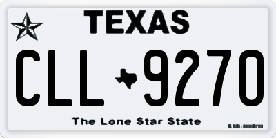 TX license plate CLL9270