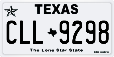 TX license plate CLL9298