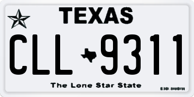 TX license plate CLL9311