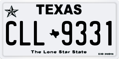 TX license plate CLL9331