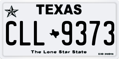 TX license plate CLL9373