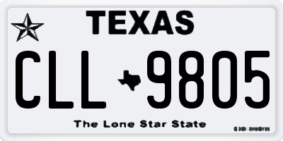 TX license plate CLL9805