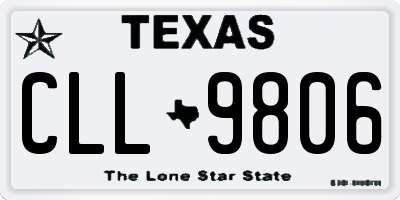 TX license plate CLL9806