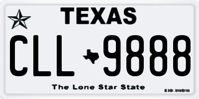 TX license plate CLL9888
