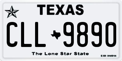 TX license plate CLL9890