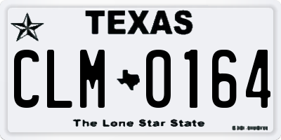 TX license plate CLM0164