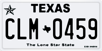 TX license plate CLM0459