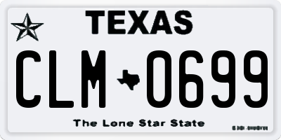 TX license plate CLM0699