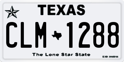 TX license plate CLM1288