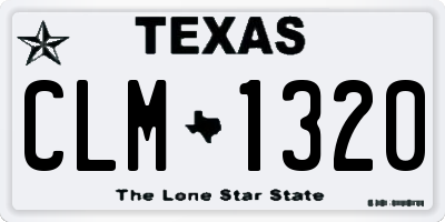 TX license plate CLM1320