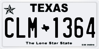 TX license plate CLM1364