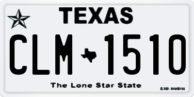 TX license plate CLM1510