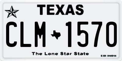 TX license plate CLM1570