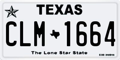 TX license plate CLM1664