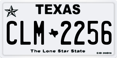 TX license plate CLM2256