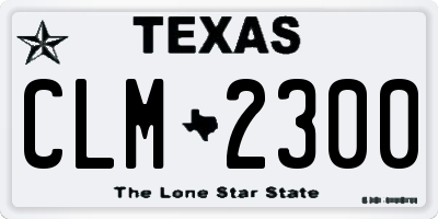 TX license plate CLM2300