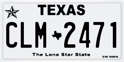 TX license plate CLM2471