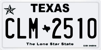 TX license plate CLM2510