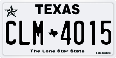 TX license plate CLM4015