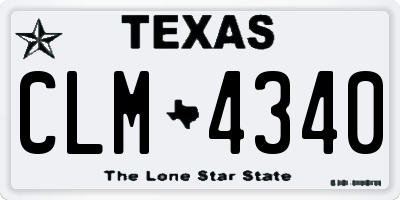 TX license plate CLM4340