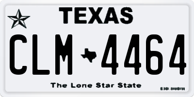 TX license plate CLM4464