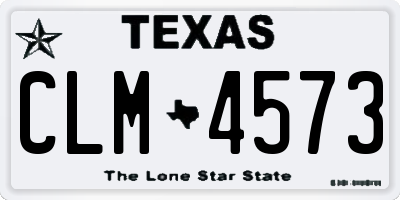 TX license plate CLM4573