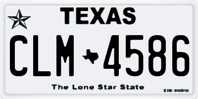 TX license plate CLM4586