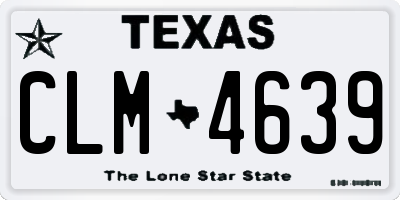TX license plate CLM4639