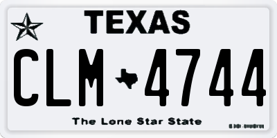 TX license plate CLM4744
