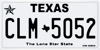 TX license plate CLM5052