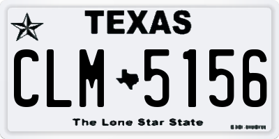 TX license plate CLM5156