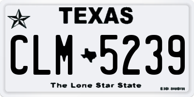 TX license plate CLM5239