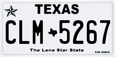 TX license plate CLM5267