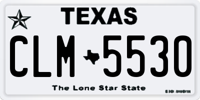 TX license plate CLM5530