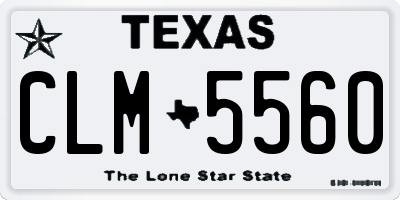 TX license plate CLM5560