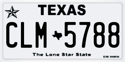 TX license plate CLM5788