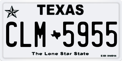 TX license plate CLM5955
