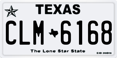 TX license plate CLM6168