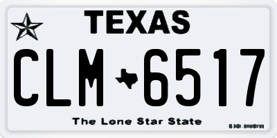 TX license plate CLM6517