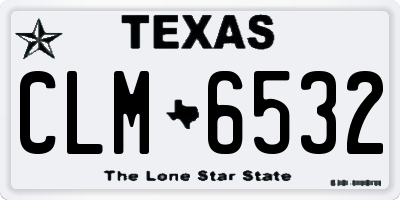 TX license plate CLM6532