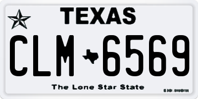 TX license plate CLM6569