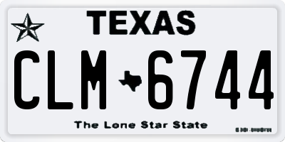 TX license plate CLM6744