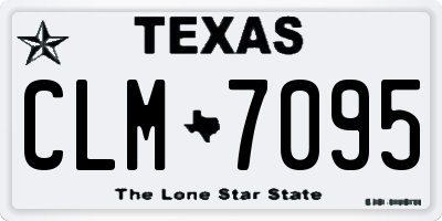 TX license plate CLM7095
