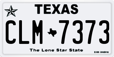 TX license plate CLM7373